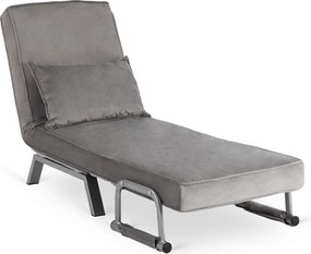 Dönthető fotel szürke bársony kárpittal – BART