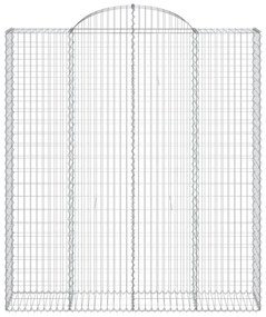 4 db íves horganyzott vas gabion kosár 200x50x220/240 cm