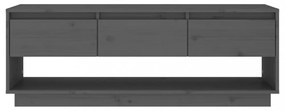 szürke tömör fenyőfa TV-szekrény 110,5x34x40 cm