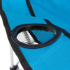 GARTHEN Összecsukható kempingszék italtartóval 600D kék