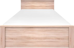 Ágy, 160x200, tölgy sonoma, NORTY TYP 8