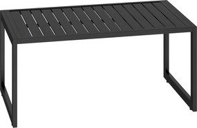 Outsunny Faliasztal Rácsos Kialakítással, Kültéri Kávézóasztal Alumíniumból, Időjárásálló Kertasztal, Könnyen Tisztítható Kanapéasztal Erkélyre, 90 x