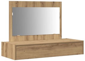 Fali öltözködőasztal Kézműves Tölgy 100x40x70 cm