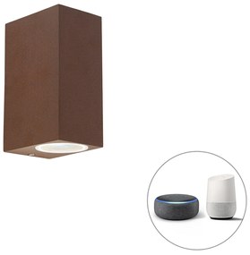 Okos fali lámpa rozsdabarna IP44, 2 db Wifi GU10 - Baleno
