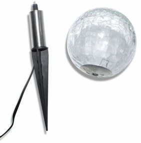 3 db LED kerti gömblámpa cövekkel és napelemmel