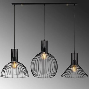 Fekete függőlámpa fém búrával Fellini – Opviq lights