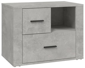 Betonszürke szerelt fa éjjeliszekrény 60 x 36 x 45 cm