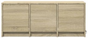 sonoma tölgy színű szerelt fa TV-szekrény LED-del 97x34x40 cm