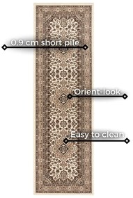 Parun Tabriz bézs futószőnyeg, 80 x 250 cm - Nouristan