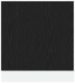 fekete tölgy szerelt fa mosogatógép panel 60x1,5x67 cm