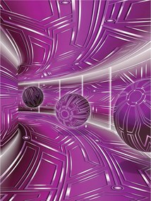 Fotótapéta Geometrikus Lila Alagút Méretek 184x254 vinil +ragasztó