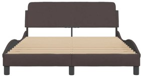 sötétbarna szövet ágykeret Dover 140 x 190 cm