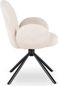 Forgószék bézs bouclé kárpittal – MUSSO