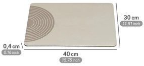 Bézs gumi edénycsepegtető alátét 40x30 cm Dima – Wenko