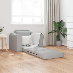 Padlós Sofa Ágy 2 az 1-ben Felhőszürke 98x71x83 cm Textil