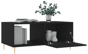 Fekete szerelt fa dohányzóasztal 90 x 50 x 40 cm