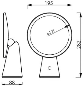 Philips - Állítható fényű LED-es kozmetikai tükör MIRROR LED/4,5W/5V