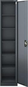 ALEX H2200 antracit kulccsal zárható irattartó szekrény 450 x 2200 x 400 mm