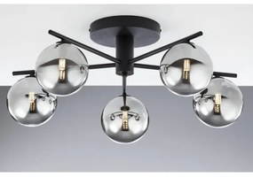 Jupiter 2048 - Felületre szerelhető csillár PRATO 5xG9/14W/230V fekete/füstszürke