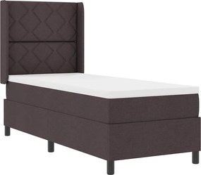 vidaXL LED Box Spring Ágy matracmal Sötét Barna 80 x 200 cm szövet