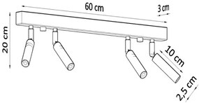 Spotlámpa EYETECH 4xG9/12W/230V fekete