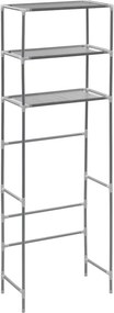 vidaXL 3-szintes ezüstszínű alumínium tárolóállvány 53 x 28 x 169 cm