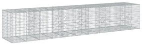 horganyzott vas gabion kosár fedéllel 550 x 100 x 100 cm