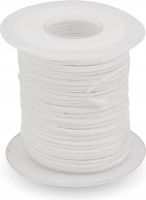 Öko gyertyatartó kanóc, pamut, 18 rétegű, fehér, 2x0.5mm, 61m/tekercs