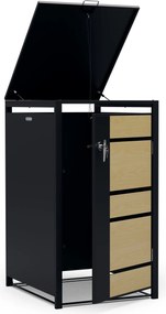 Blumfeldt BinSafe, szemétkosár tároló doboz, 1 szemétkosár, 240 l, zárható, időjárásálló horganyzott acél