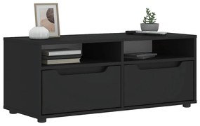 VISNES fekete szerelt fa TV-szekrény 100x40x38 cm