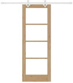 Csúszóajtó Barna 73.5 x 198.5 cm Fa és fém