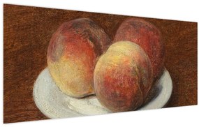 Kép - Henri Fantin-Latour, Three Peaches on a Plate, reprodukciók (120x50 cm)