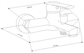 Mexen Sabre R62 fürdőszett, króm - 72103R62-00