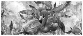 Kép - Flamingók graffiti (120x50 cm)