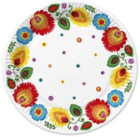 Színes Cutout papírtányér 8 db-os 18 cm