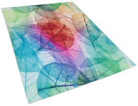 Színes levélmintás szőnyeg 140x200 cm ANTAKYA Beliani