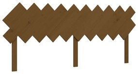 mézbarna tömör fa ágy időseknek fejtámlával 200x200 cm