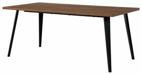 Asztal Riverton 650Barna, Fekete, 75x90x180cm, Közepes sűrűségű farostlemez, Fém