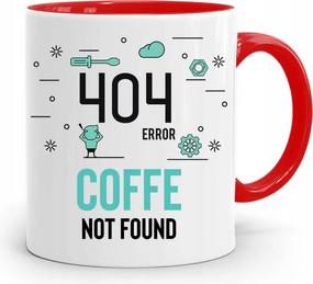 Piros Programozó Informatikai Bögre 404 Error fényképes nyomtatással