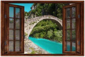 Poszterek 60x40 Türkiz folyó híd