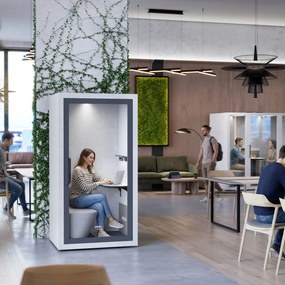 INBOX akusztikai irodai fülke 1 személyes, 2100 × 1100 × 900 mm