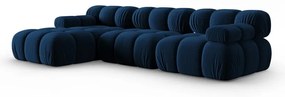 Kék bársony kanapé 285 cm Bellis – Micadoni Home