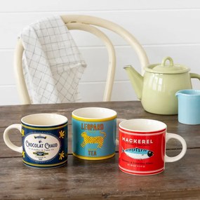 Sötétkék-krémszínű kerámia bögre 350 ml Chocolat Chaud – Rex London