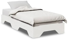 ágy matrac nélkül rakásolható fehér 75x190 cm tömör fa