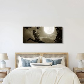 Kép - Éjjeli bagoly, arany (120x50 cm)