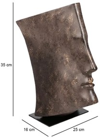 Asztali dísz 29x25x17 cm gyanta/rézszínű