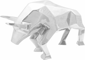 vidaXL Bika szobor Ezüst 74 x 23 x 39 cm Alumínium
