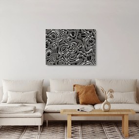 Üveg kép - Fémes absztrakció (70x50 cm)