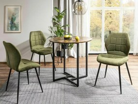 Kerek étkezőasztal ALTO II 80 cm, rusztikus barna dekoráció