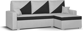 ASTRA2 Kinyitható sarokkanapé Ezüst/fekete